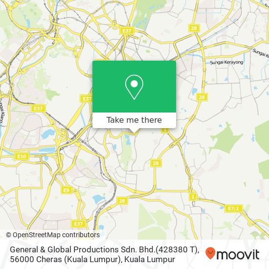General & Global Productions Sdn. Bhd.(428380 T), 56000 Cheras (Kuala Lumpur) map