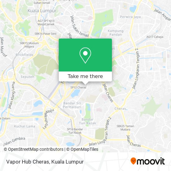 Vapor Hub Cheras map
