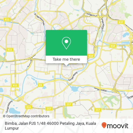 Peta Bimba, Jalan PJS 1 / 48 46000 Petaling Jaya