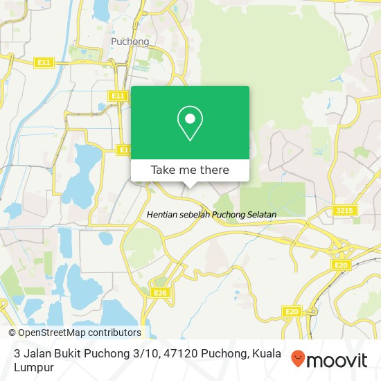Peta 3 Jalan Bukit Puchong 3 / 10, 47120 Puchong