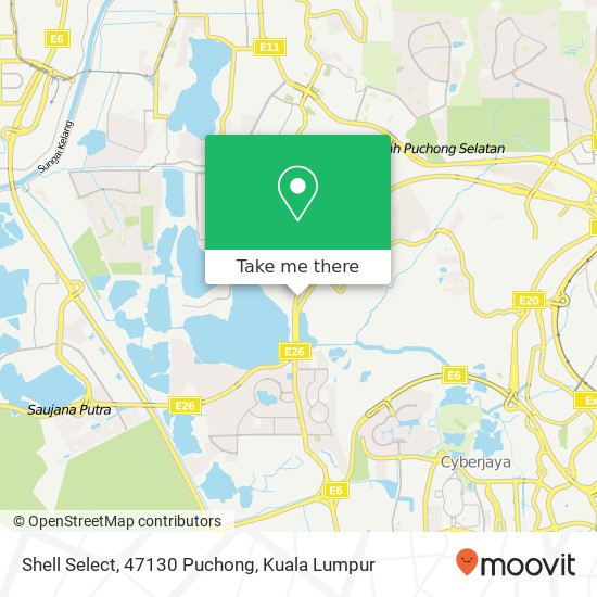 Shell Select, 47130 Puchong map