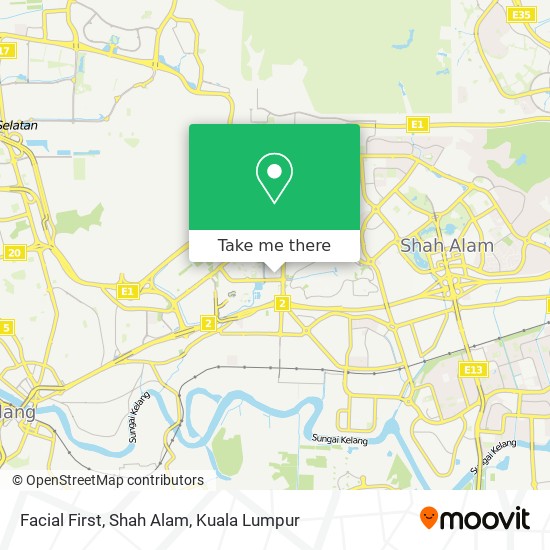 Facial First, Shah Alam map