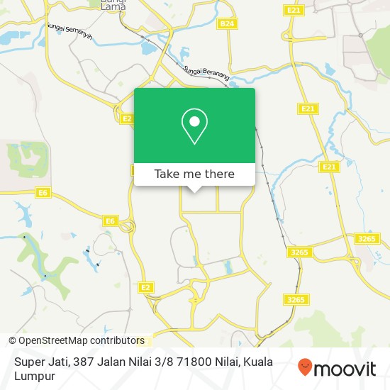 Peta Super Jati, 387 Jalan Nilai 3 / 8 71800 Nilai