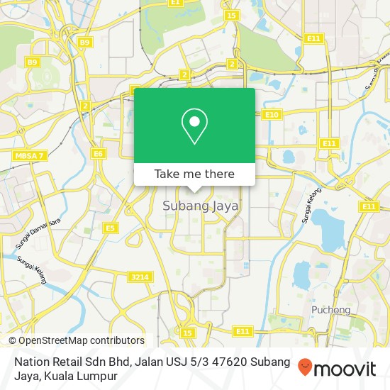 Peta Nation Retail Sdn Bhd, Jalan USJ 5 / 3 47620 Subang Jaya