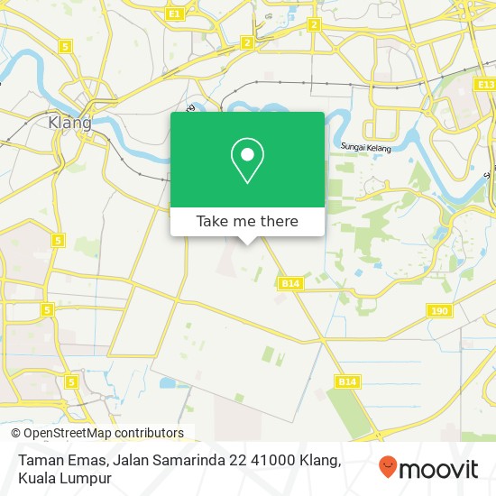 Peta Taman Emas, Jalan Samarinda 22 41000 Klang