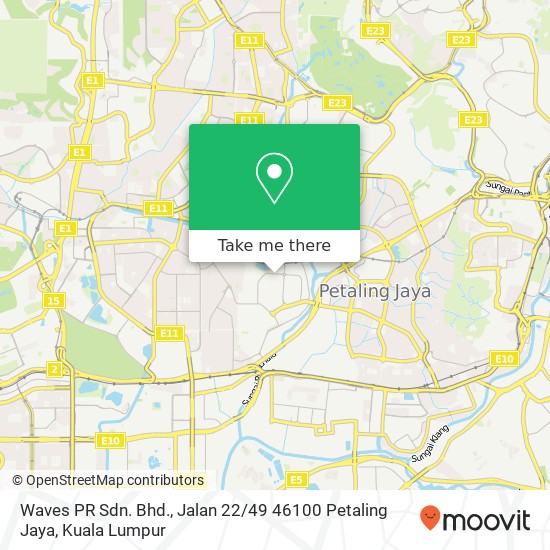 Waves PR Sdn. Bhd., Jalan 22 / 49 46100 Petaling Jaya map
