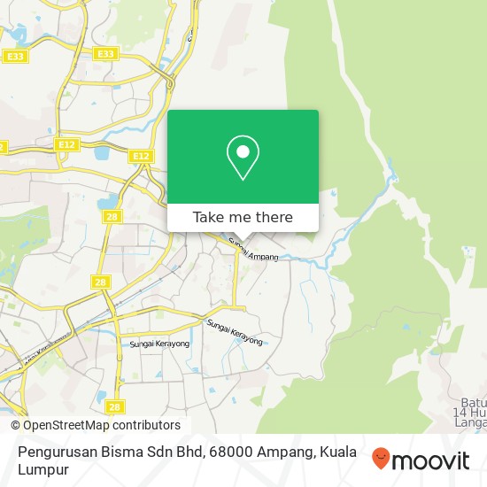 Pengurusan Bisma Sdn Bhd, 68000 Ampang map