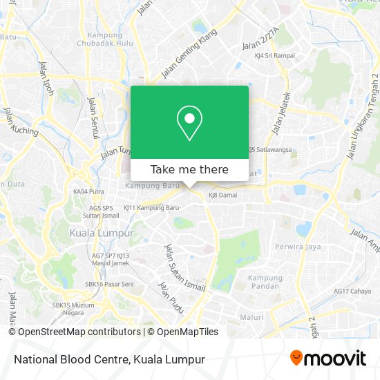 National Blood Centre map