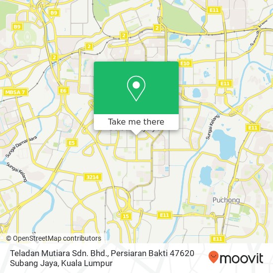Teladan Mutiara Sdn. Bhd., Persiaran Bakti 47620 Subang Jaya map