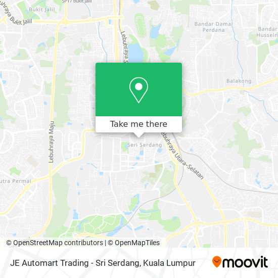 JE Automart Trading - Sri Serdang map