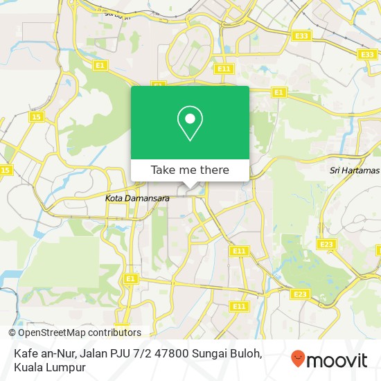 Kafe an-Nur, Jalan PJU 7 / 2 47800 Sungai Buloh map