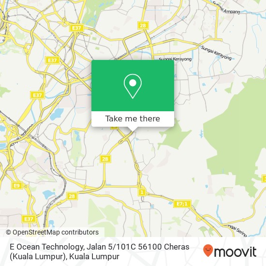 E Ocean Technology, Jalan 5 / 101C 56100 Cheras (Kuala Lumpur) map