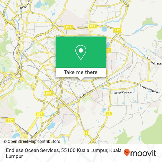 Peta Endless Ocean Services, 55100 Kuala Lumpur