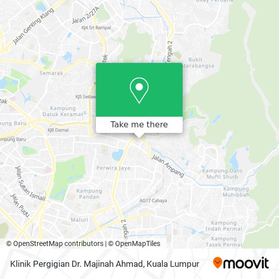 Peta Klinik Pergigian Dr. Majinah Ahmad