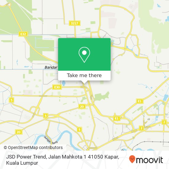 JSD Power Trend, Jalan Mahkota 1 41050 Kapar map