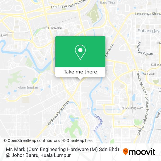 Peta Mr. Mark (Csm Engineering Hardware (M) Sdn Bhd) @ Johor Bahru