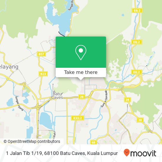 Peta 1 Jalan Tib 1 / 19, 68100 Batu Caves