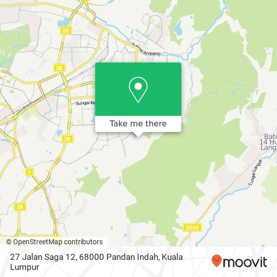 27 Jalan Saga 12, 68000 Pandan Indah map