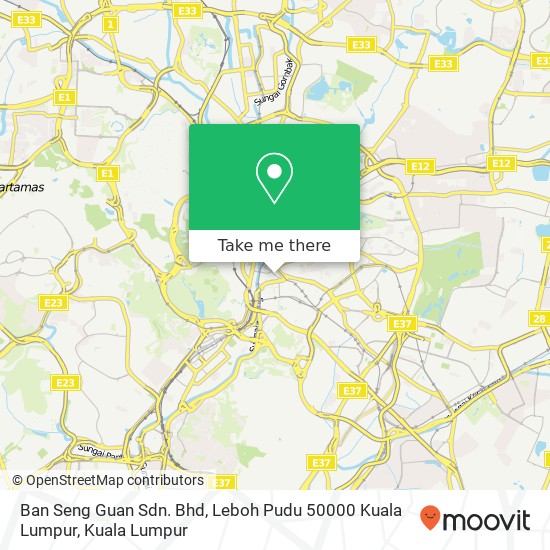 Ban Seng Guan Sdn. Bhd, Leboh Pudu 50000 Kuala Lumpur map