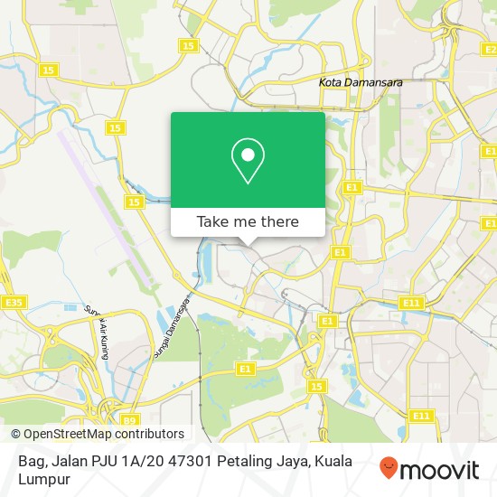 Peta Bag, Jalan PJU 1A / 20 47301 Petaling Jaya