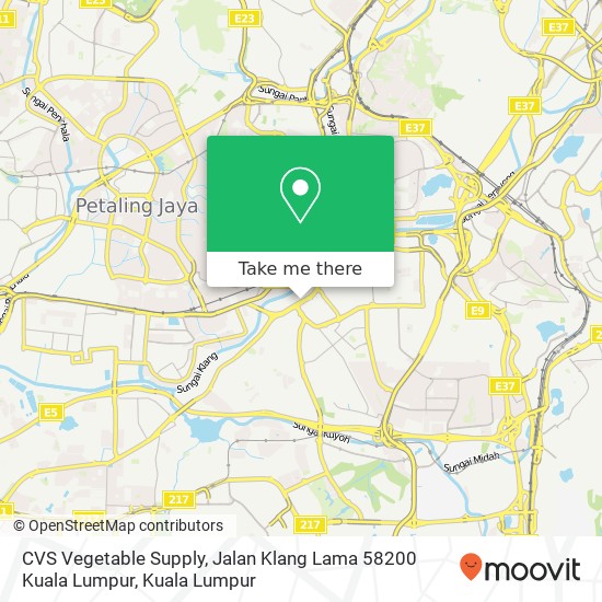 CVS Vegetable Supply, Jalan Klang Lama 58200 Kuala Lumpur map