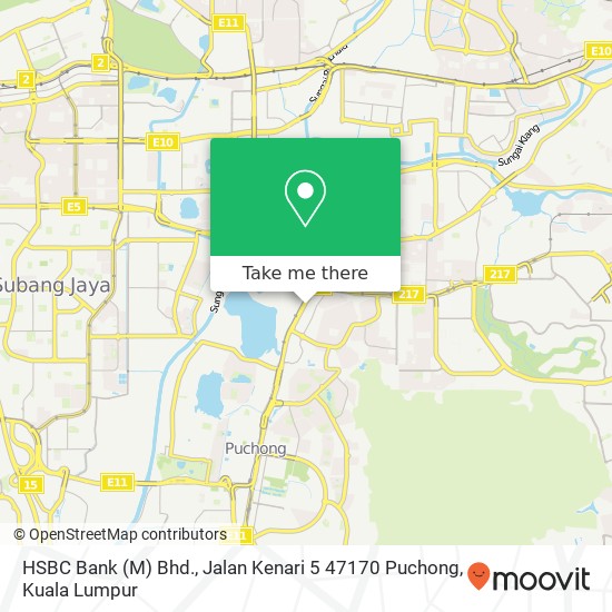 HSBC Bank (M) Bhd., Jalan Kenari 5 47170 Puchong map