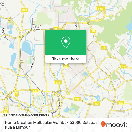 Home Creation Mall, Jalan Gombak 53000 Setapak map