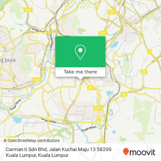 Carman II Sdn Bhd, Jalan Kuchai Maju 13 58200 Kuala Lumpur map