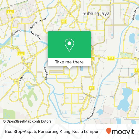 Bus Stop-Aspati, Persiarang Klang map