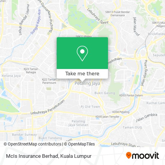 Peta McIs Insurance Berhad