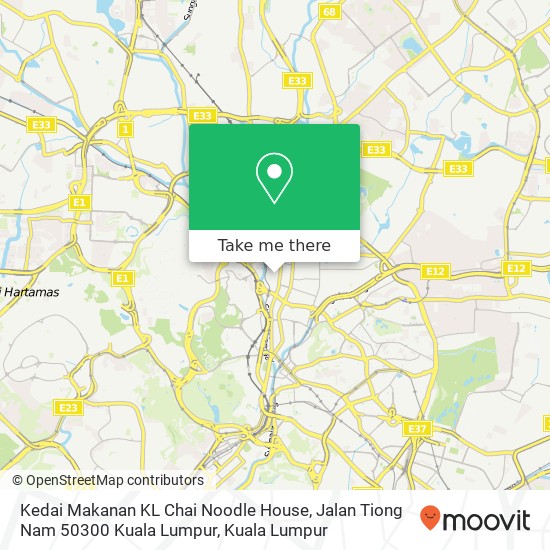 Kedai Makanan KL Chai Noodle House, Jalan Tiong Nam 50300 Kuala Lumpur map