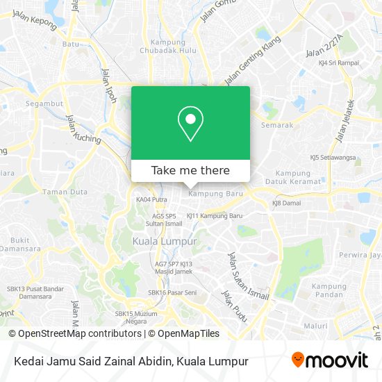 Peta Kedai Jamu Said Zainal Abidin