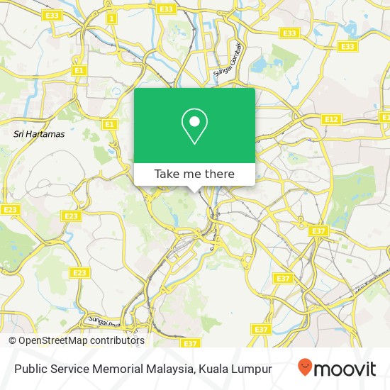Peta Public Service Memorial Malaysia