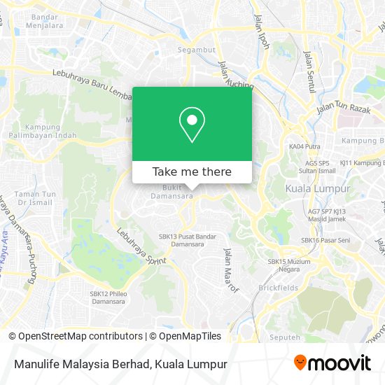Peta Manulife Malaysia Berhad