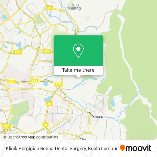 Peta Klinik Pergigian Redha Dental Surgery
