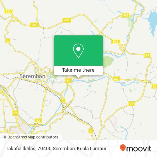 Takaful Ikhlas, 70400 Seremban map