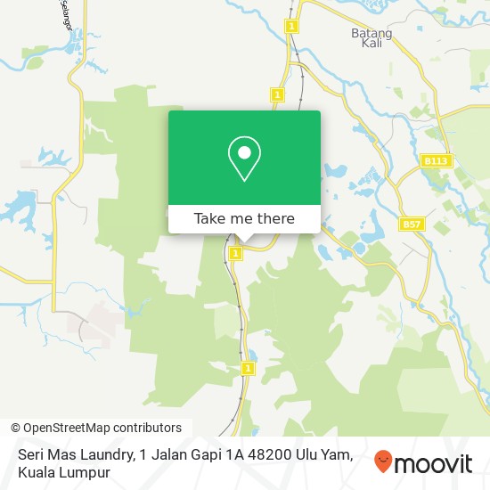 Peta Seri Mas Laundry, 1 Jalan Gapi 1A 48200 Ulu Yam
