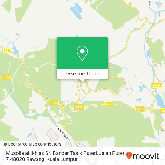 Peta Musolla al-Ikhlas SK Bandar Tasik Puteri, Jalan Puteri 7 48020 Rawang