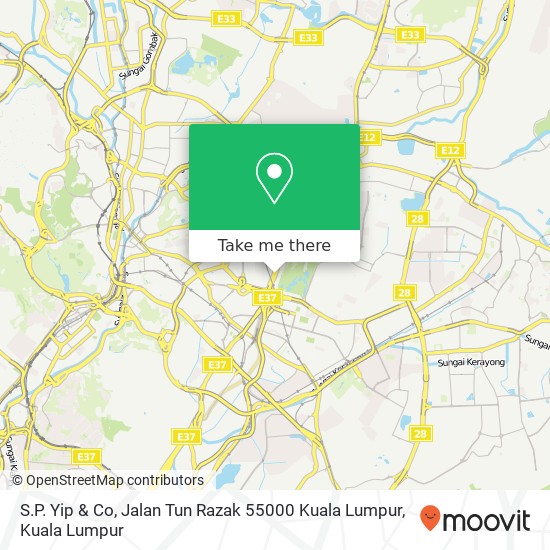 S.P. Yip & Co, Jalan Tun Razak 55000 Kuala Lumpur map