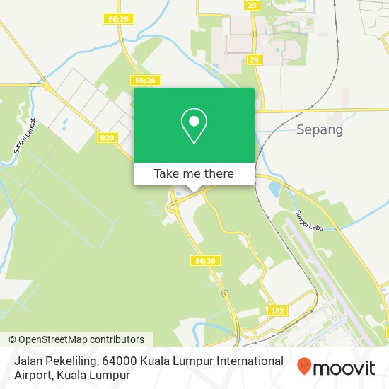 Peta Jalan Pekeliling, 64000 Kuala Lumpur International Airport