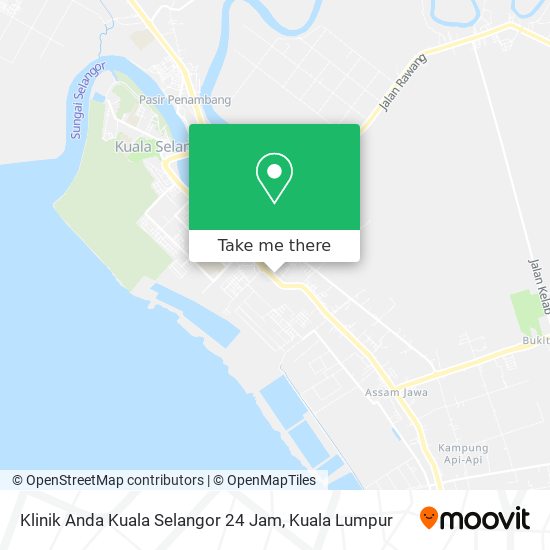 Klinik Anda Kuala Selangor 24 Jam map