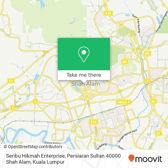 Peta Seribu Hikmah Enterprise, Persiaran Sultan 40000 Shah Alam