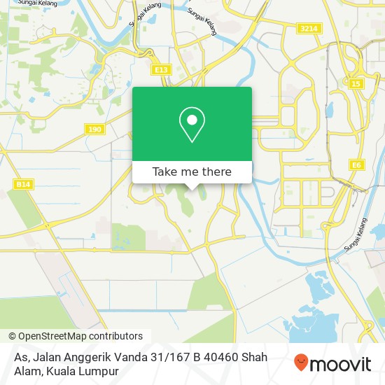 As, Jalan Anggerik Vanda 31 / 167 B 40460 Shah Alam map