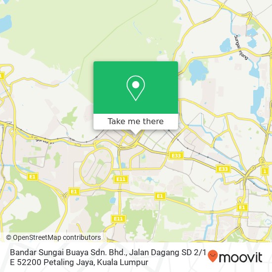 Bandar Sungai Buaya Sdn. Bhd., Jalan Dagang SD 2 / 1 E 52200 Petaling Jaya map