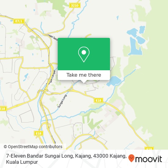 Peta 7-Eleven Bandar Sungai Long, Kajang, 43000 Kajang