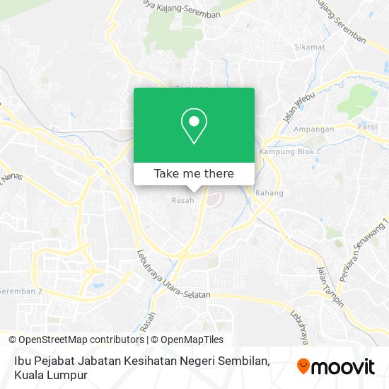Peta Ibu Pejabat Jabatan Kesihatan Negeri Sembilan