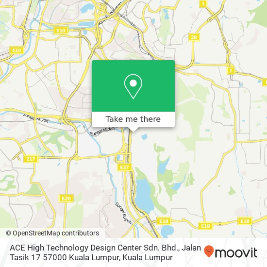 Peta ACE High Technology Design Center Sdn. Bhd., Jalan Tasik 17 57000 Kuala Lumpur