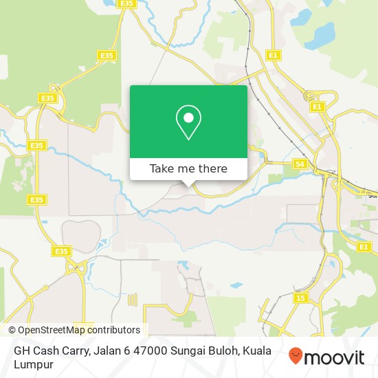 Peta GH Cash Carry, Jalan 6 47000 Sungai Buloh