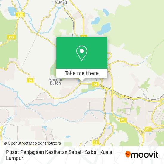 Pusat Penjagaan Kesihatan Sabai - Sabai map