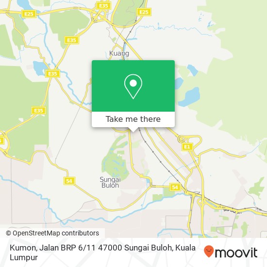 Peta Kumon, Jalan BRP 6 / 11 47000 Sungai Buloh